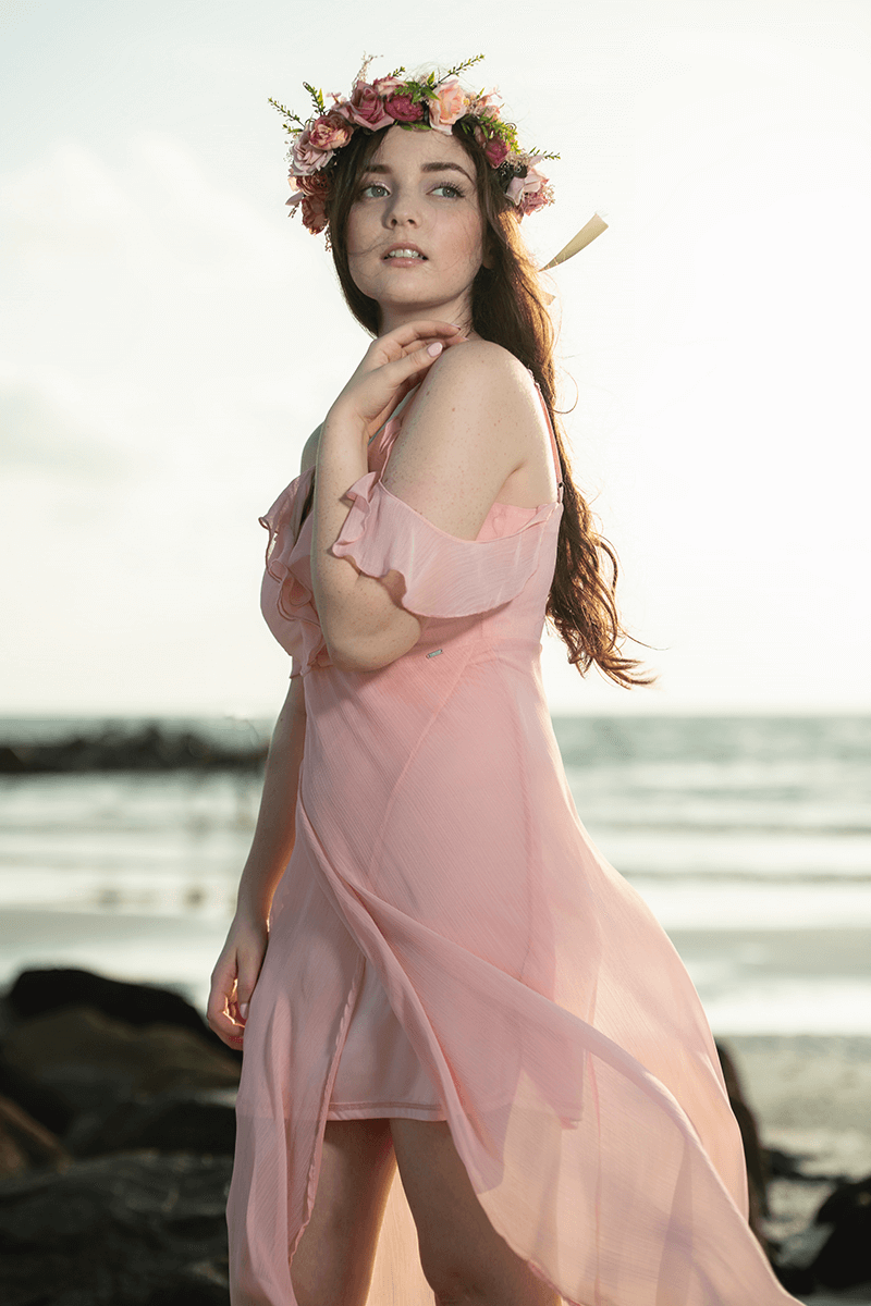 Split Thigh Satin Dress